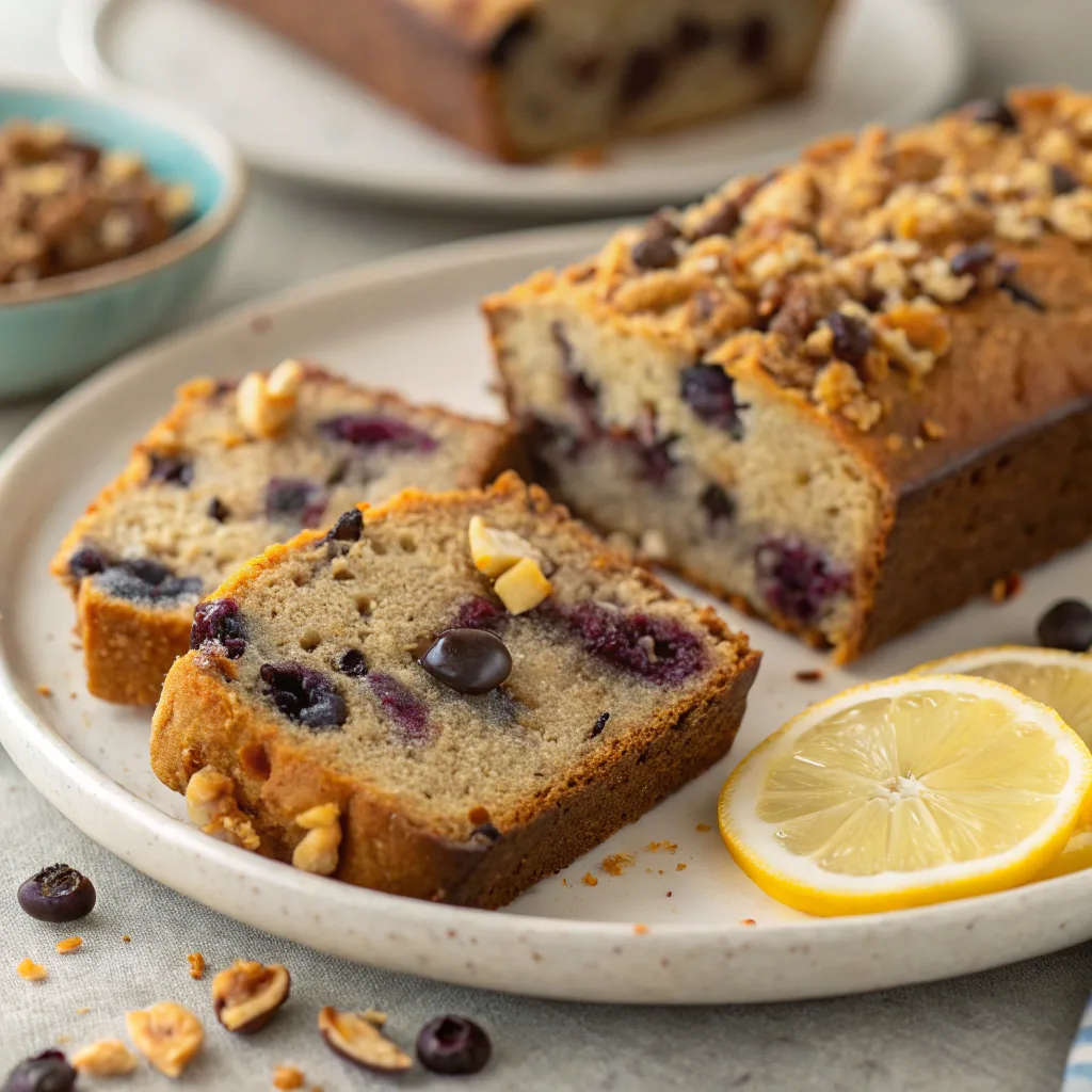 Blueberry Banana Bread – The Ultimate Moist & Fruity Loaf Guide 8 Blueberry banana bread slices with variations