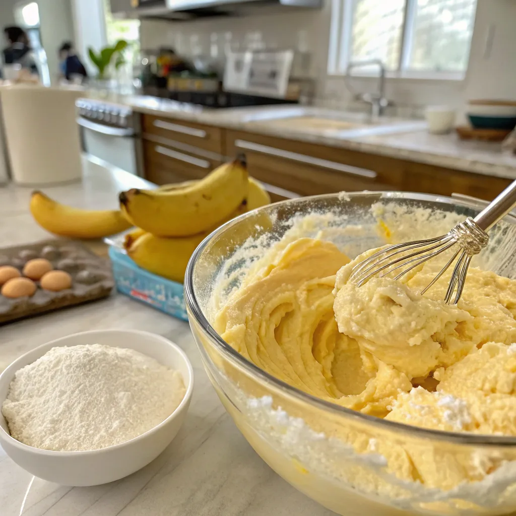 The Best Banana Pudding Cake Recipe to Wow Every Crowd 7 banana pudding cake batter with pudding mix