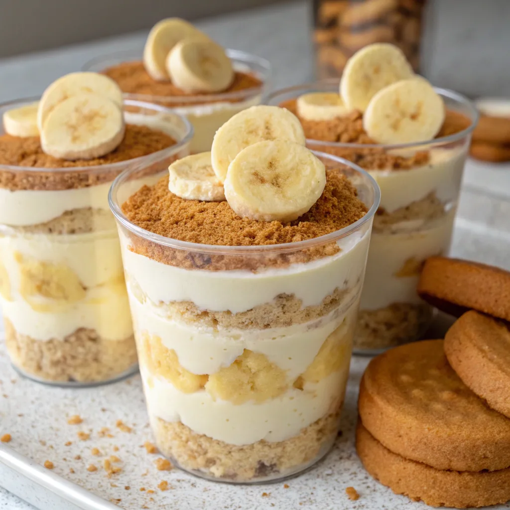 Banana Pudding Cake Cups – The Best Mini Dessert You’ll Crave 6 step-by-step banana pudding cake cup layering