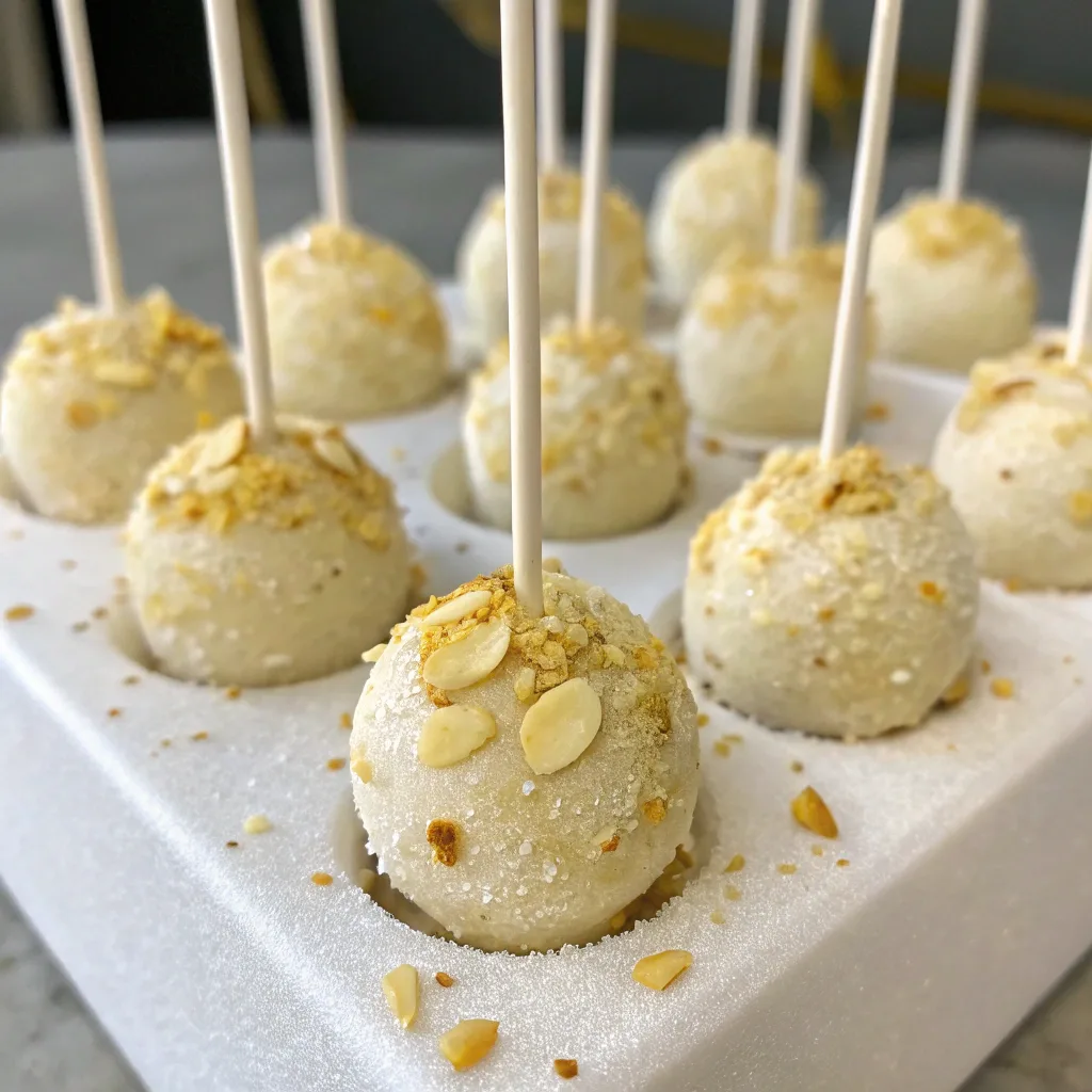 Banana Pudding Cake Pops – The Ultimate Moist Dessert You’ll Crave 8 Decorated banana pudding cake pops with sprinkles