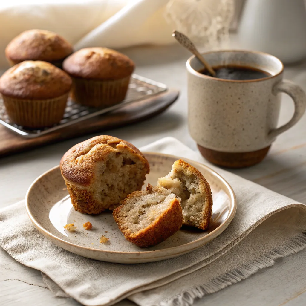 Brown Butter Banana Muffins – The Ultimate Moist and Flavor-Packed Recipe You’ll Crave Again 9 brown butter banana muffins served with coffee for breakfast