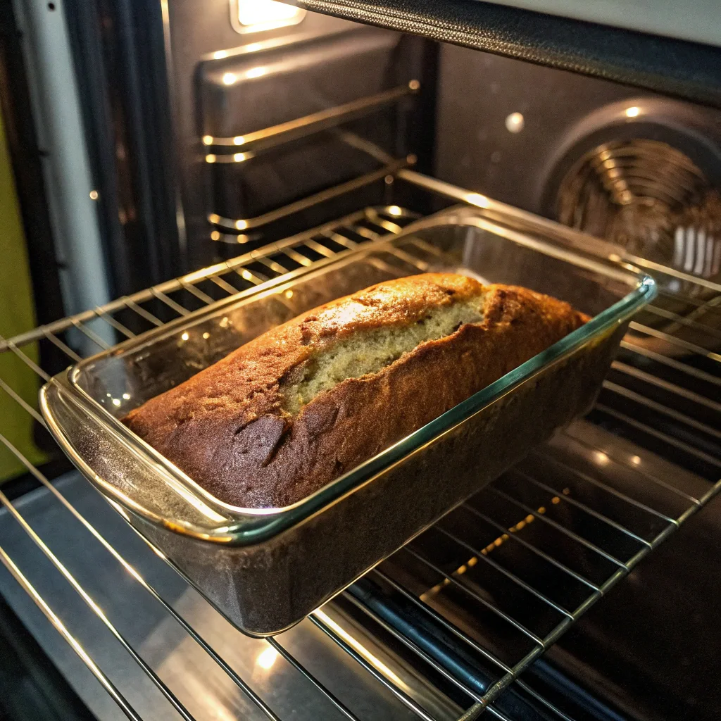 Cottage Cheese Banana Bread: The Ultimate Healthy Loaf You'll Bake Again 8 cottage cheese banana bread baking in oven