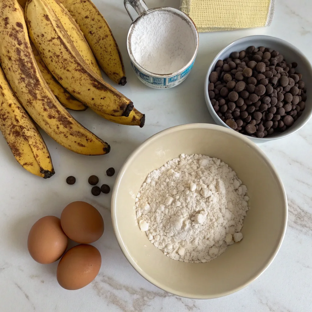 One Bowl Chocolate Chip Banana Bread – The Ultimate Moist & Easy Recipe Guide 7 Ingredients for one bowl chocolate chip banana bread