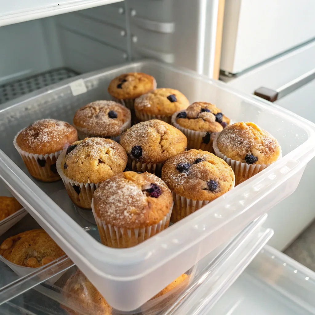 Health Banana Blueberry Muffins – The Best Moist & Healthy Treat You’ll Love Baking 9 Stored health banana blueberry muffins for meal prep