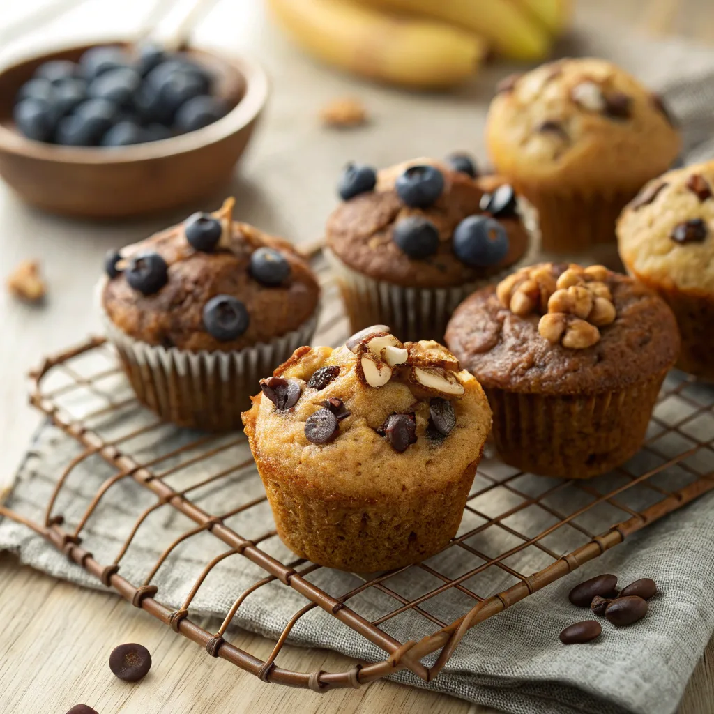 Mini Banana Muffins – The Best Healthy & Easy Recipe Guide 8 mini banana muffins with mix-ins
