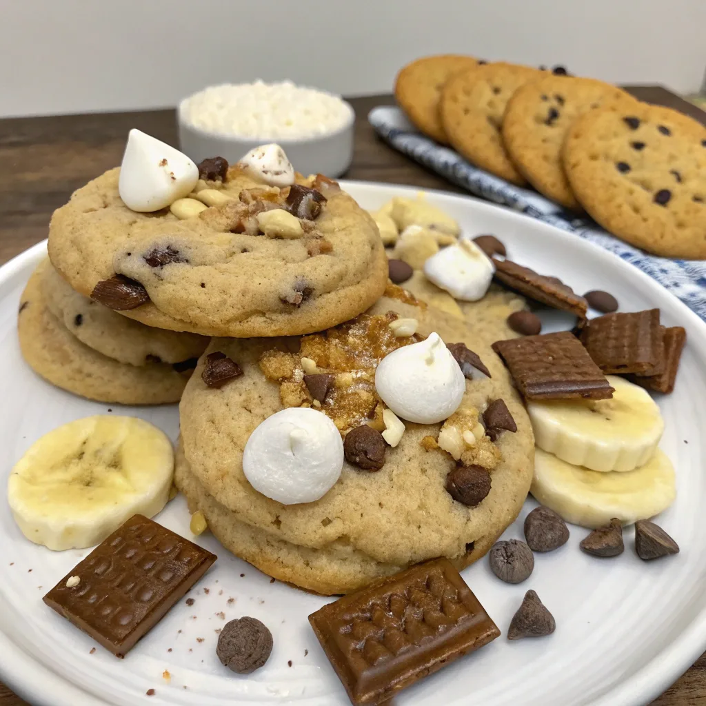 Banana Pudding Cake Mix Cookies – The Ultimate Soft and Moist Cookie Guide 8 Customized banana pudding cake mix cookies with toppings