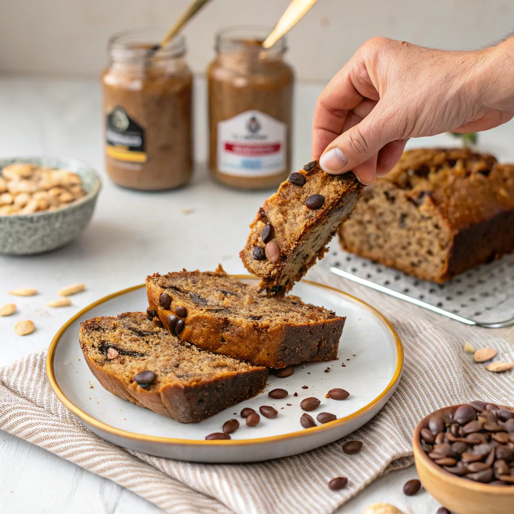 Black Bean Banana Bread – The Ultimate Guide to a Healthy, Protein-Packed Twist 8 Slice of vegan black bean banana bread on plate