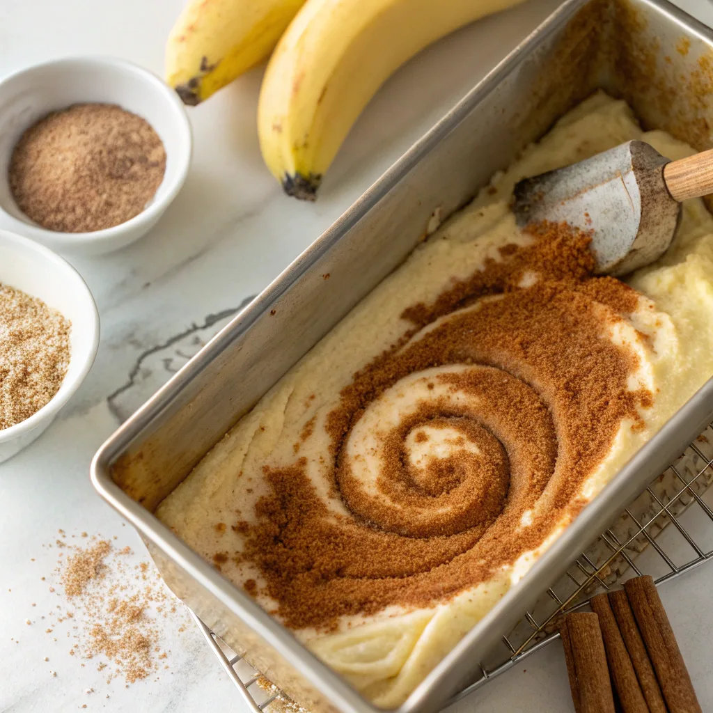 Cinnamon Swirl Banana Bread – The Best Moist & Sweet Treat You’ll Crave 8 swirling cinnamon sugar into banana bread batter
