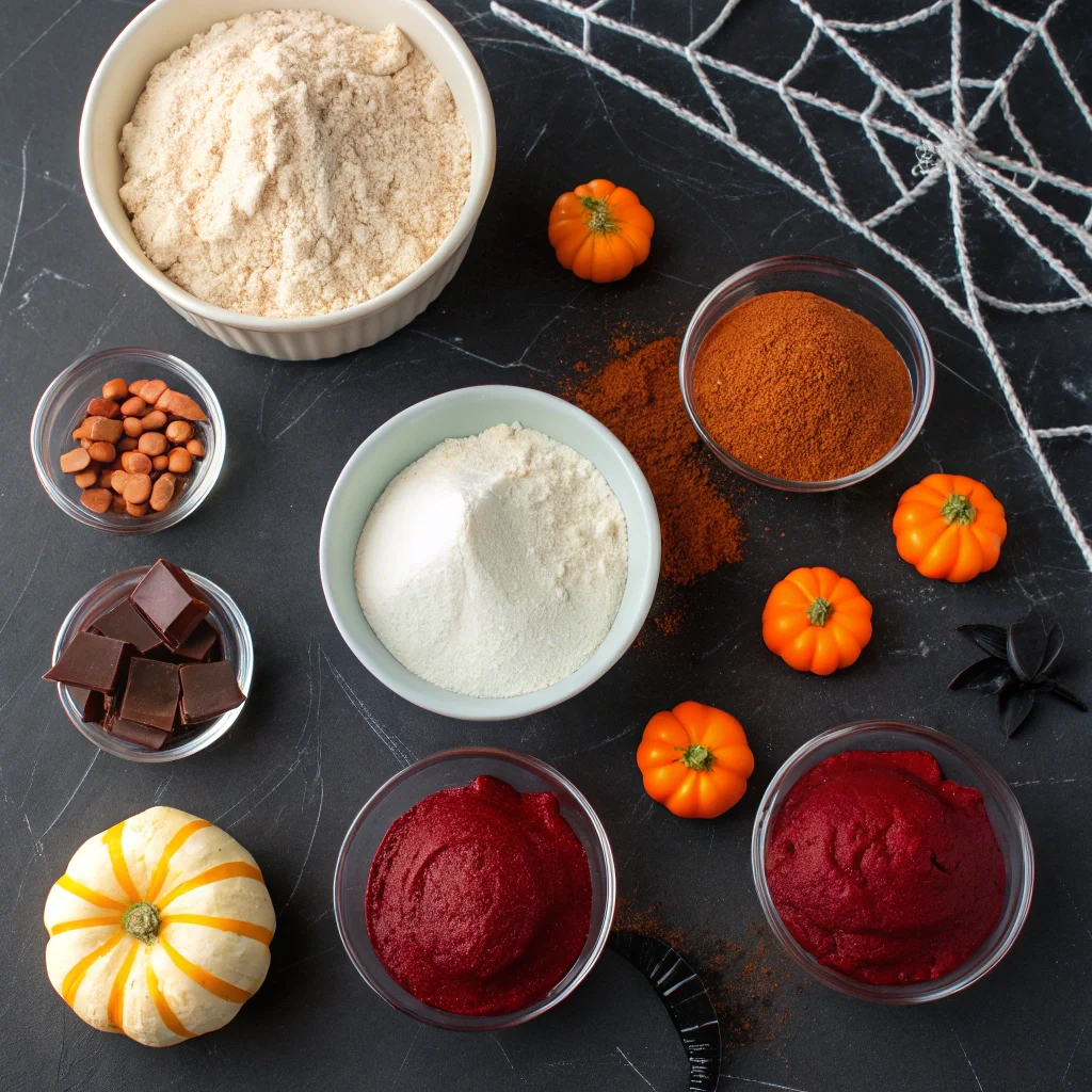 Halloween Red Velvet Cupcakes – The Best Spooky Dessert for Your Party Table 7 Ingredients for Halloween Red Velvet Cupcakes