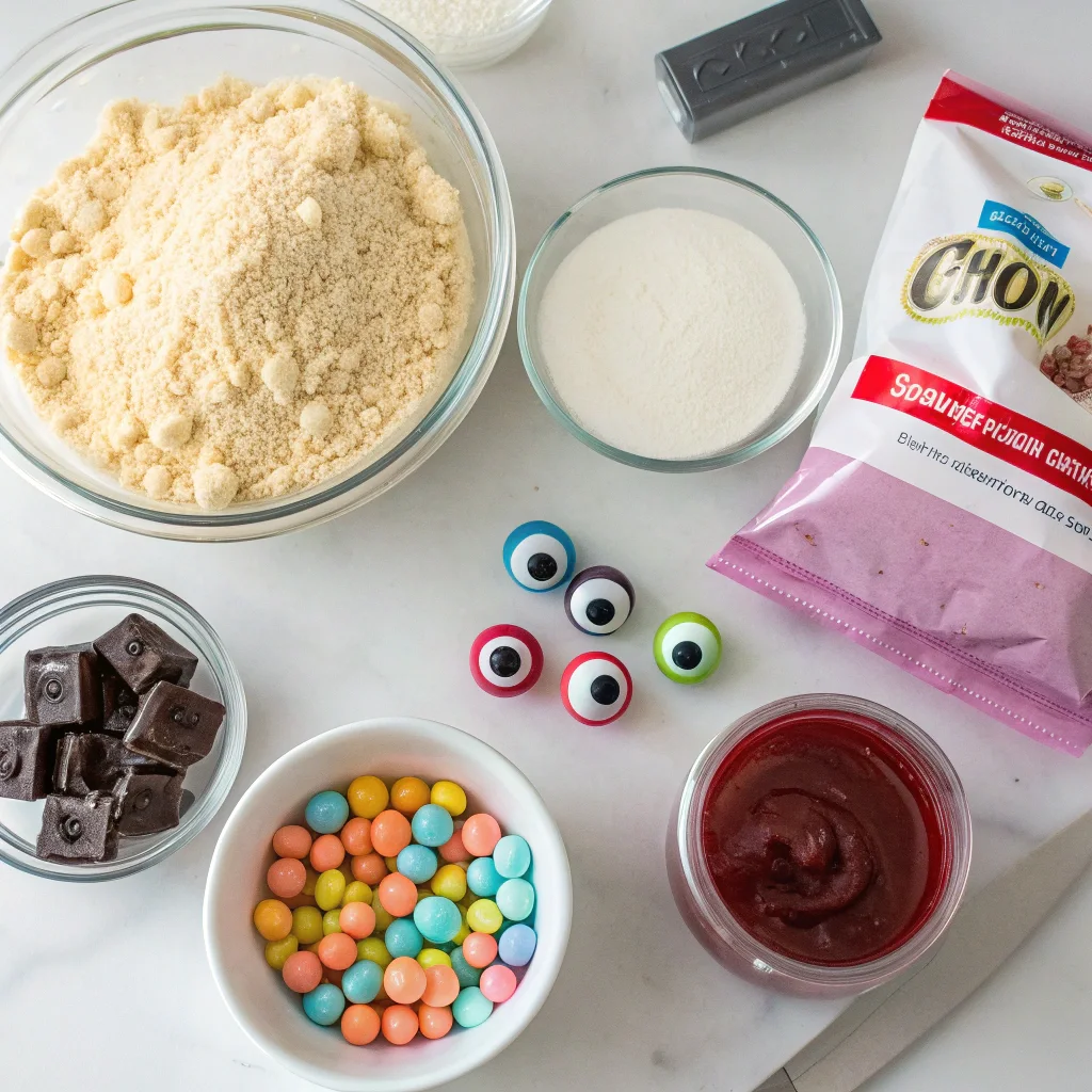 Monster Eyeball Cake Pops: The Ultimate Spooky Treat for Your Halloween Party 6 Ingredients for making Monster Eyeball Cake Pops
