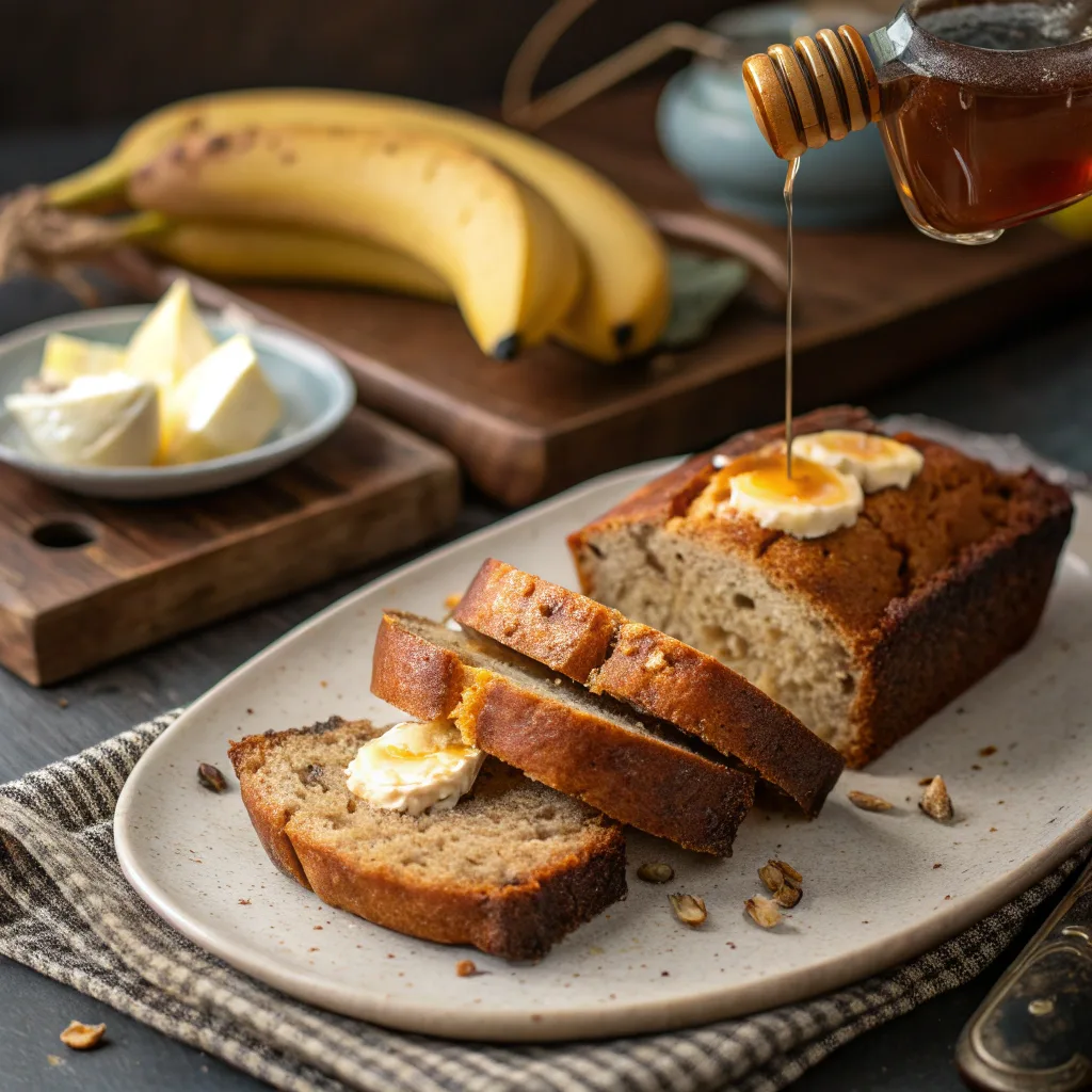 Sourdough Banana Bread: A Healthy Twist on a Classic Recipe 9 Sliced sourdough banana bread with toppings